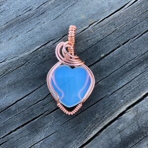 Opalite heart necklace